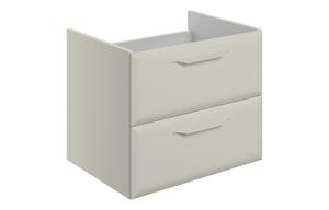 Stafford 600mm Wall Hung 2 Drawer Basin Unit (No Top) - Matt Latte